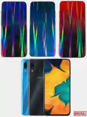 Переливающийся чехол для Samsung A30, с защитой камеры и кнопок бронь защита экрана