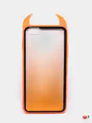 Оранжевый чехол для iPhone 7/8, с рожками, 6 цветов