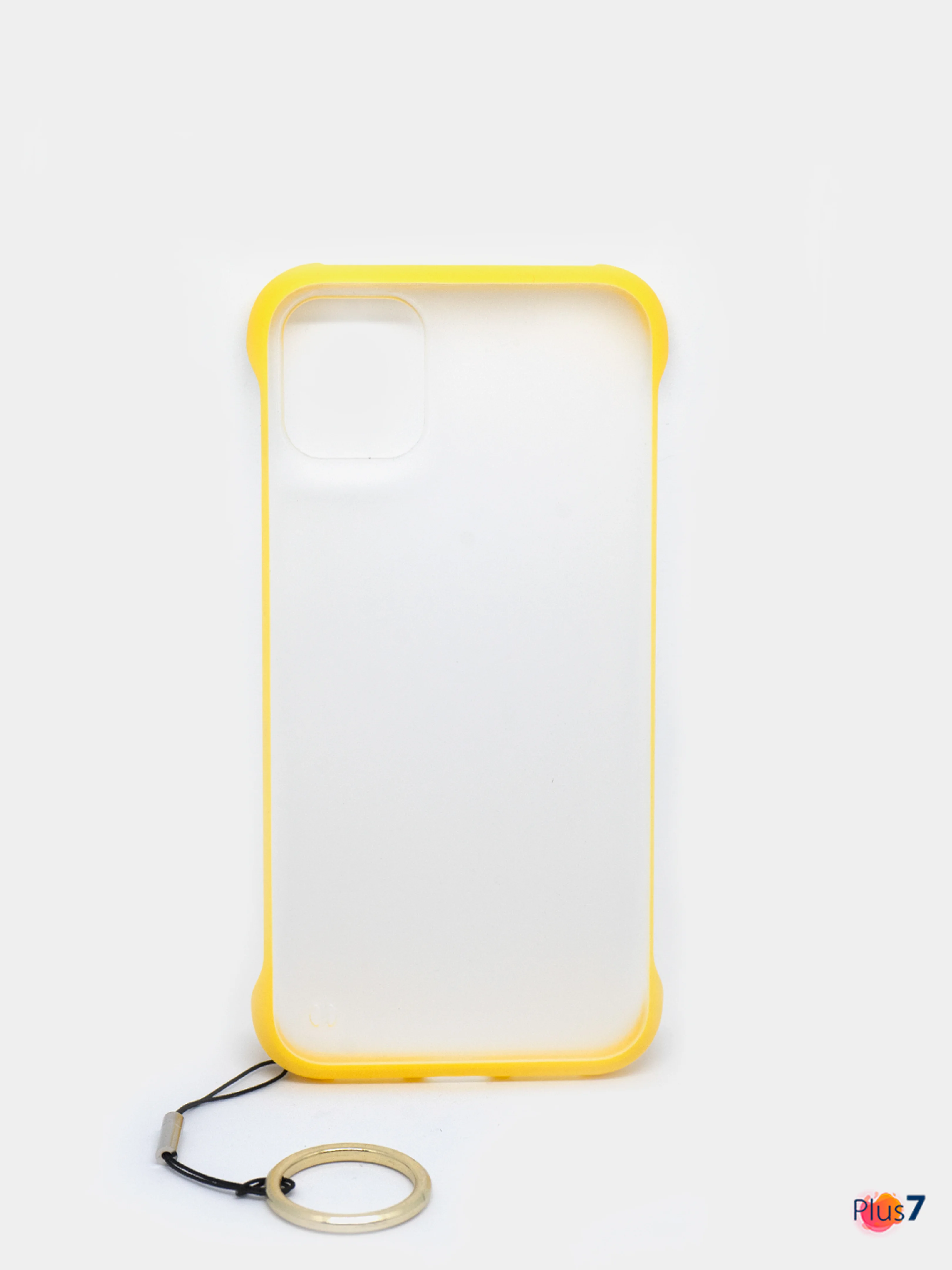 Золотой чехол для Apple iPhone 11 Pro Max, прозрачный с держателем