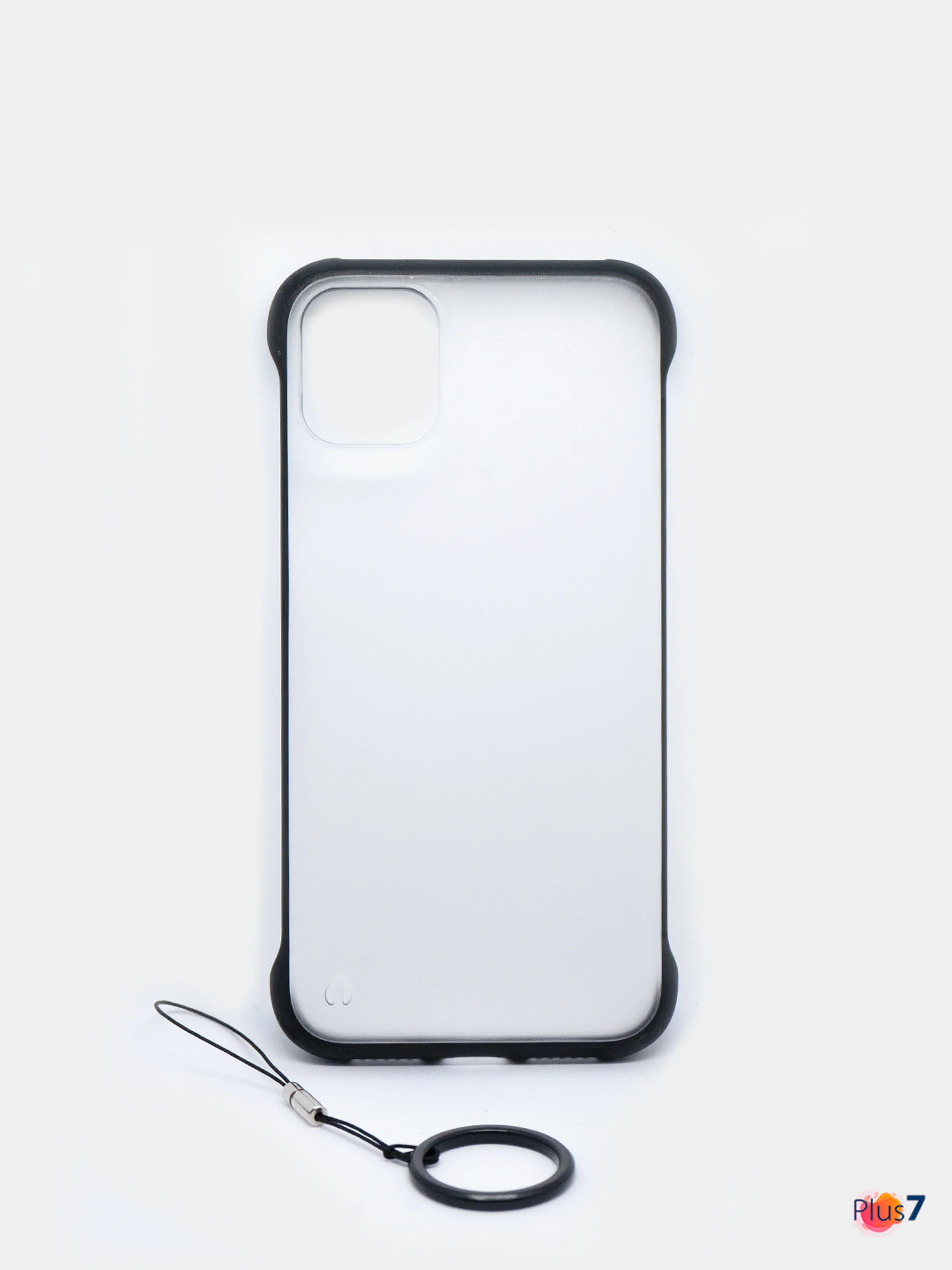 Черный чехол для Apple iPhone 11 Pro Max, прозрачный с держателем