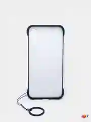 Золотой чехол для Apple iPhone X / XS прозрачный с держателем