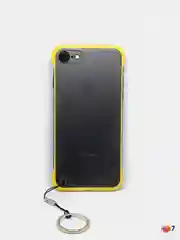 Золотой чехол для Apple iPhone X / XS прозрачный с держателем