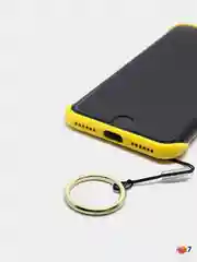 Золотой чехол для Apple iPhone X / XS прозрачный с держателем
