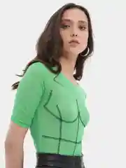 Лайм зеленая футболка