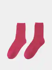 Фуксия носки "Neon", унисекс, удлиненные, однотонные