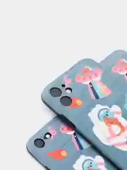 Серый чехол для iPhone "Cute Space", 6s 7, 8 Plus X, Xs Max, XR 11 Pro Max