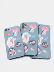 Серый чехол для iPhone "Cute Space", 6s 7, 8 Plus X, Xs Max, XR 11 Pro Max