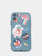 Серый чехол для iPhone "Cute Space", 6s 7, 8 Plus X, Xs Max, XR 11 Pro Max