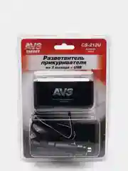 Разветвитель прикуривателя 12/24V (на 2 выхода + USB)