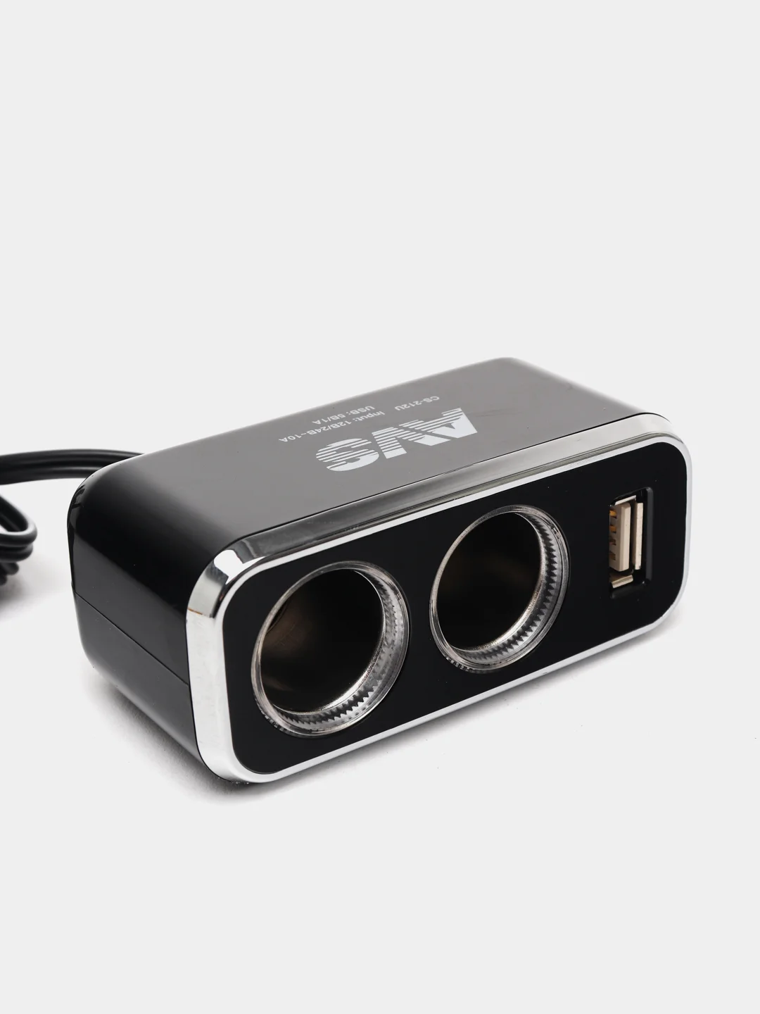 Разветвитель прикуривателя 12/24V (на 2 выхода + USB)
