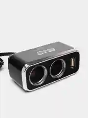 Разветвитель прикуривателя 12/24V (на 2 выхода + USB)