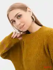 Женский вязаный свитер с полосками Knit