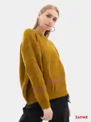 Женский вязаный свитер с полосками Knit