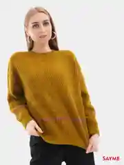 Женский вязаный свитер с полосками Knit