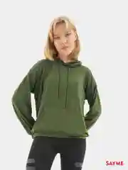 Оливковый худи женское свободного кроя, толстовка оверсайз Active