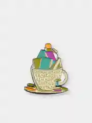 Бежевый пин "Animals and books", значок брошь, аксессуар украшение на одежду, pkt