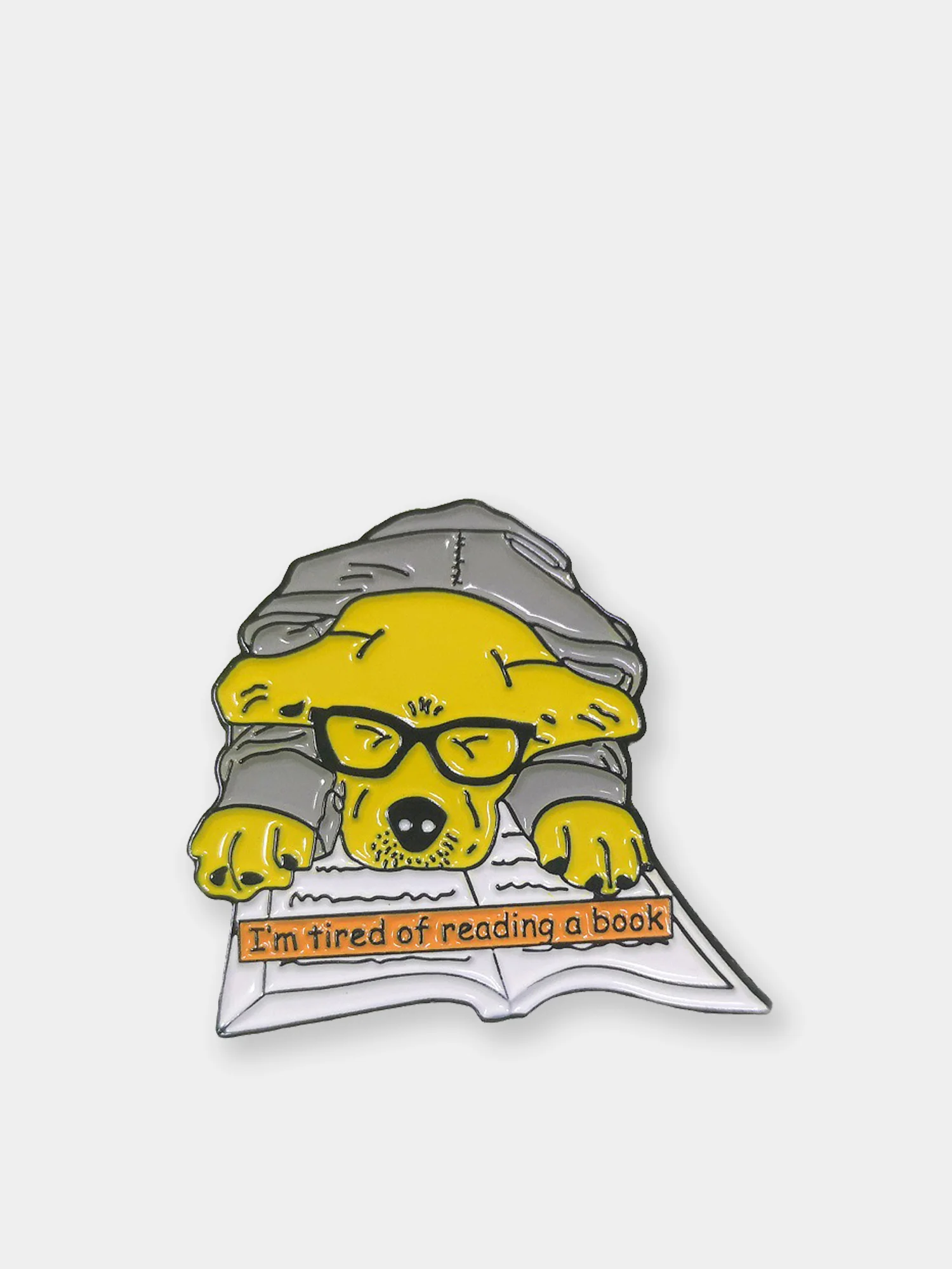 Желтый пин "Animals and books", значок брошь, аксессуар украшение на одежду, pkt