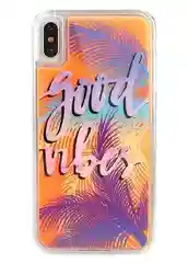 Оранжевый чехол iPhone 6 / 6S / 7 / 8 Neon case Lux. Светящийся, переливающийся
