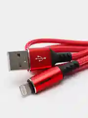 Красный кабель зарядный Micro USB / Lightning / Type-C, 1,2 м, для Android и iPhone