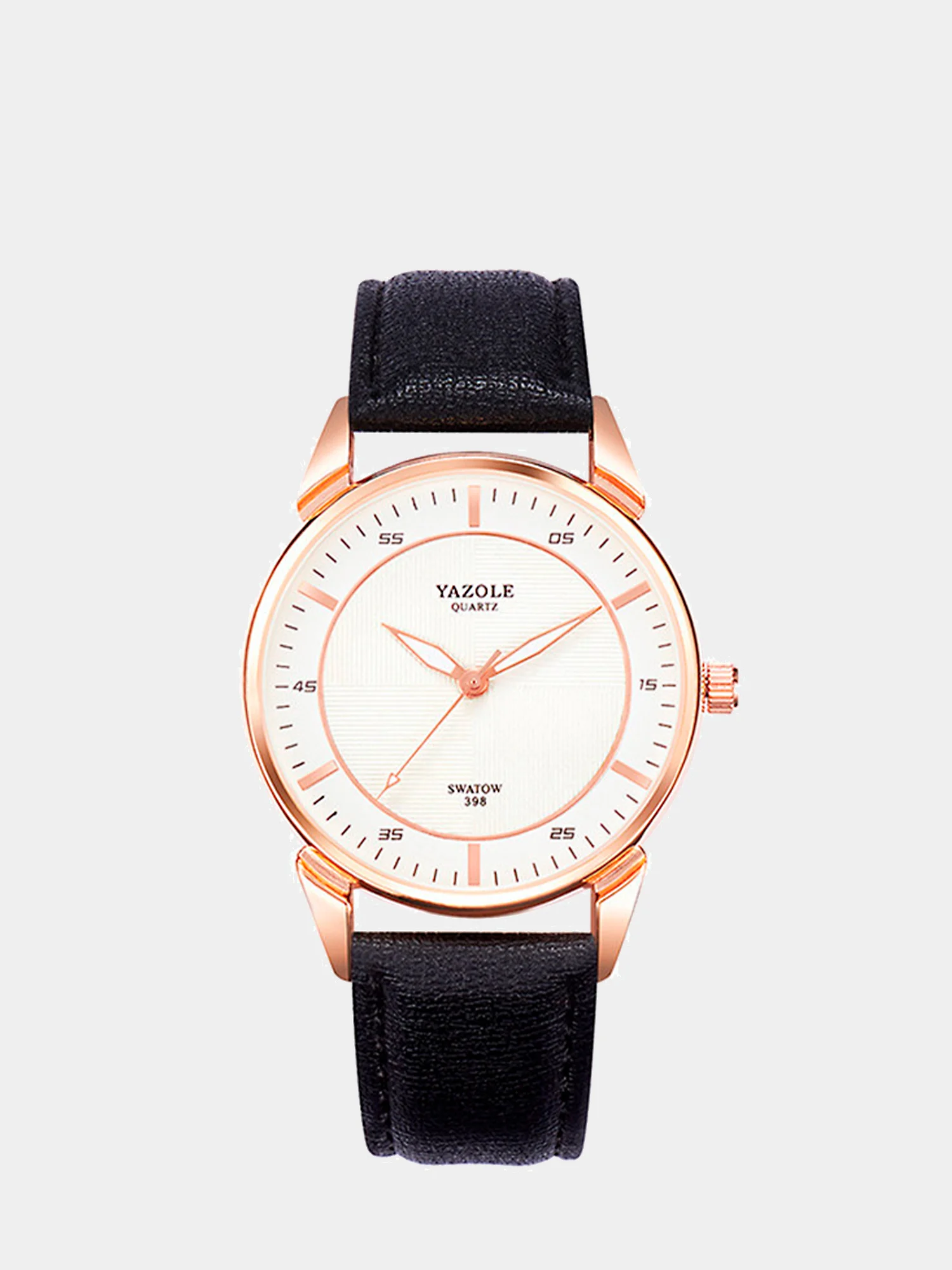 Серый меланж мужские часы Yazole 398, в подарочной коробке-шкатулке