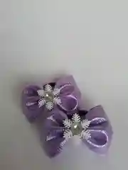 Лавандовый бантик блестящий "Снежинка", пара