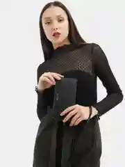 Черный клатч кошелек женский