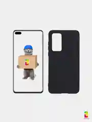 Чехол для Huawei P40 (Хуавей П40), чёрный, силиконовый, матовый