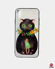 Черный чехол с рисунком для iPhone XS Max