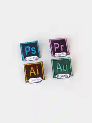 Металлический значок Adobe