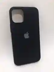 Черный защитный силиконовый чехол для iPhone 12 Pro, с яблоком