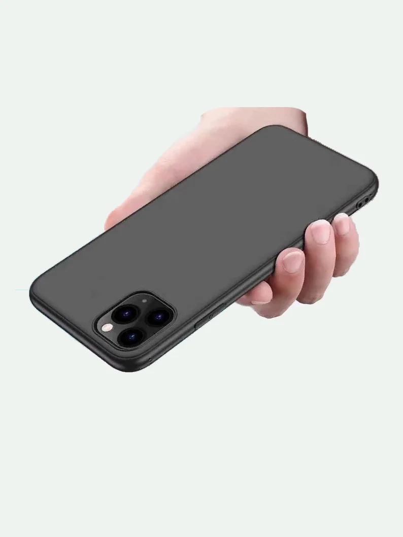 Черный ультратонкий матовый чехол для iPhone