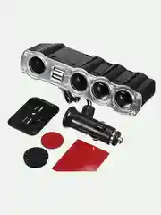 Разветвитель прикуривателя на 4 гнезда+2USB WF-4008, хаб, зарядное устройсво автомобильное