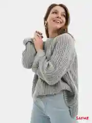 Свитер вязаный оверсайз крупной вязки Knit