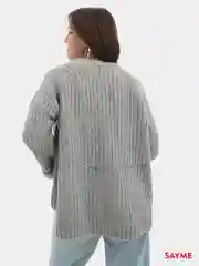 Свитер вязаный оверсайз крупной вязки Knit