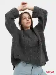 Свитер вязаный оверсайз крупной вязки Knit