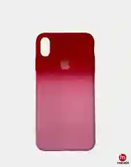 Красный разноцветный силиконовый чехол iPhone XS Max