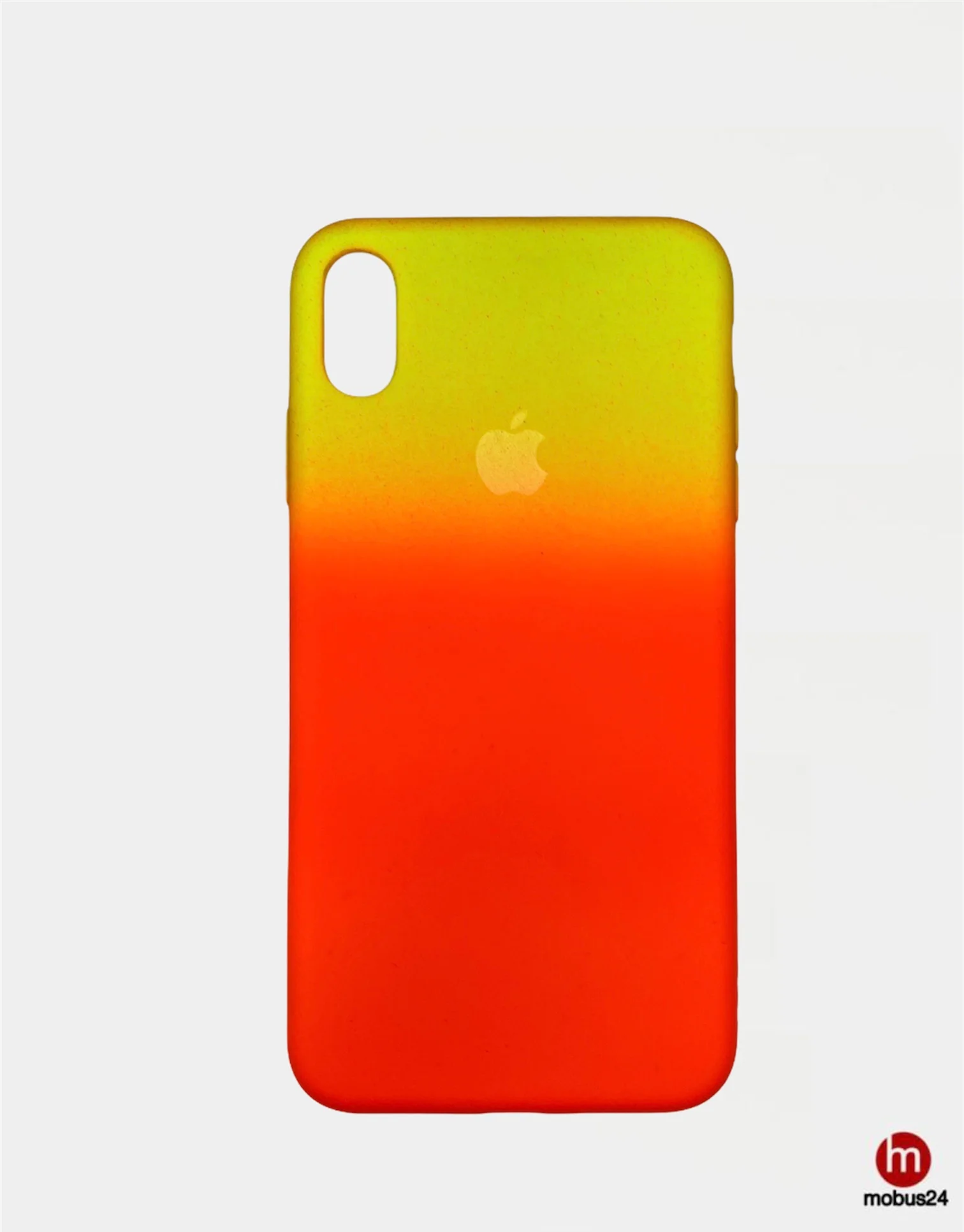 Оранжевый разноцветный силиконовый чехол iPhone XS Max
