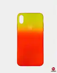 Оранжевый разноцветный силиконовый чехол iPhone XS Max