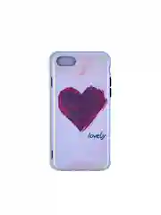 Багровый чехол для iPhone 6 / 6plus, 7-8 / 7-8plus "Принты"