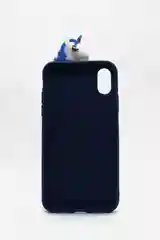 Чехол для iPhone темно-синий, с игрушкой