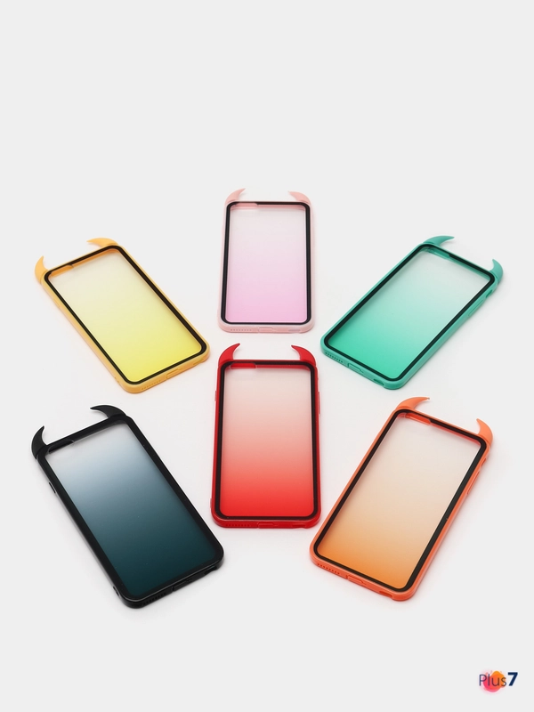 Чехол для iPhone 7/8, с рожками, 6 цветов