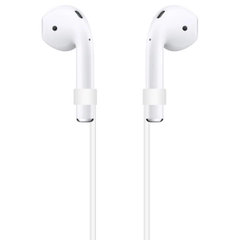 Krutoff / Силиконовый шнурок для AirPods (Эйр Подс),  белый
