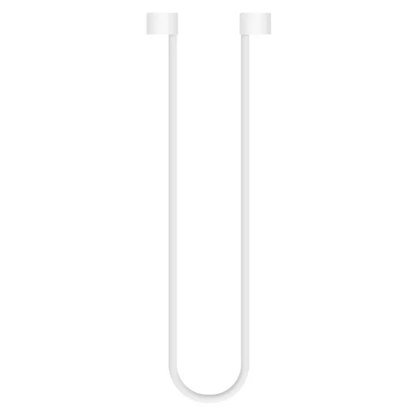 Krutoff / Силиконовый шнурок для AirPods (Эйр Подс),  белый