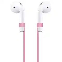 Krutoff / Силиконовый шнурок для AirPods (Эйр Подс), розовый