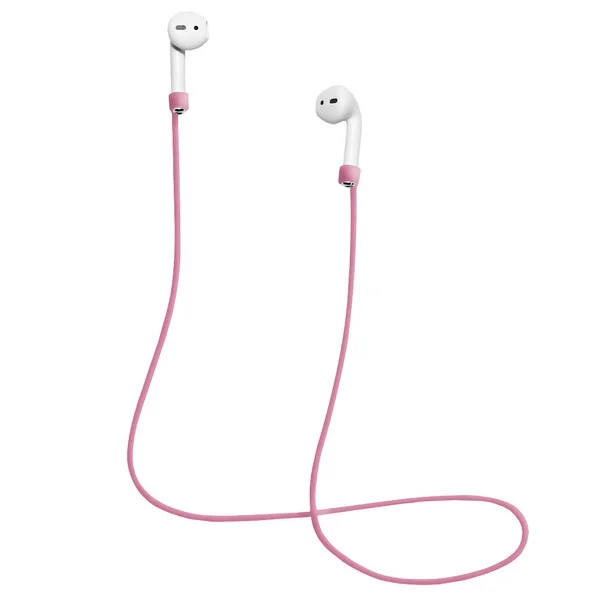 Krutoff / Силиконовый шнурок для AirPods (Эйр Подс), розовый