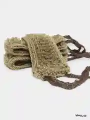 Коричневый эко-мочалка из льняного волокна, джутовая