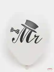 Белый воздушные шары Just Married Mr. & Mrs, праздник, день рождения