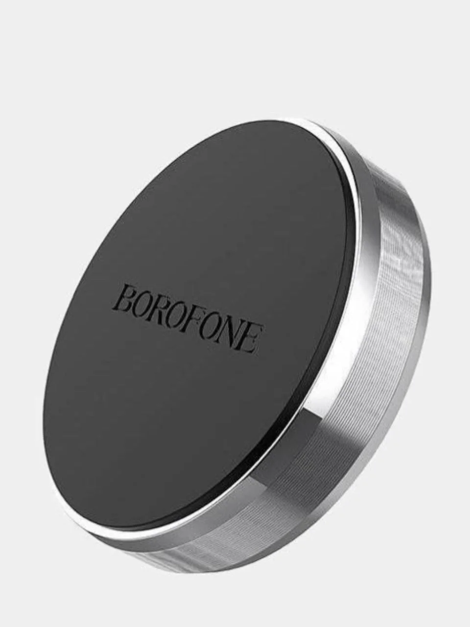 Серебряный автомобильный держатель телефона магнитный Borofone BH7