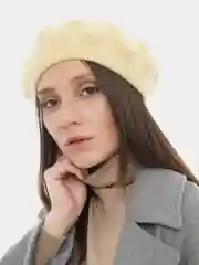 Лимонный берет фетровый Tonak