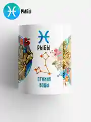 Кружка с принтом "Знаки зодиака", в подарочной упаковке
